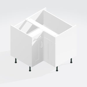 Kitchen  Drawerline (Dummy) Corner L-Shape Base Unit - Bramshaw Solid Wood