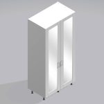 Bedroom Double Wardrobe Mirrored Door - Bramshaw