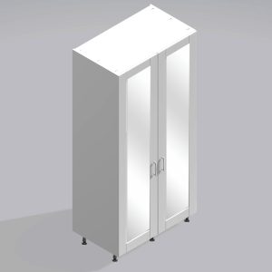 Bedroom Double Wardrobe Mirrored Door - Bramshaw