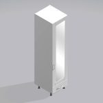 Bedroom Single Wardrobe Mirrored Door 1 Drawer - Bramshaw