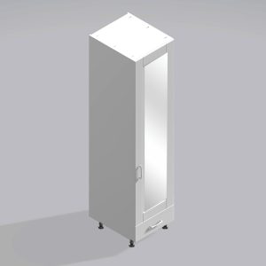 Bedroom Single Wardrobe Mirrored Door 1 Drawer - Bramshaw