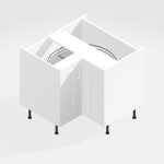 Kitchen  Highline Corner Carousel L-Shape Base Unit - Bramshaw Solid Wood