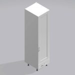 Bedroom Single Wardrobe Solid Door 1 Drawer - Bramshaw