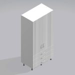 Bedroom Double Wardrobe Solid Door 3  Drawers - Brockenhurst