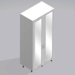 Bedroom Double Wardrobe Mirrored Door -  Brockenhurst