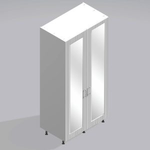 Bedroom Double Wardrobe Mirrored Door -  Brockenhurst