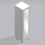 Bedroom Single Wardrobe Mirrored Door 1  Drawer - Brockenhurst