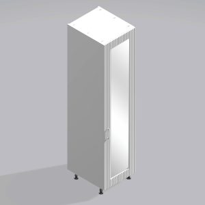 Bedroom Single Wardrobe Mirrored Door -  Brockenhurst