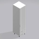 Bedroom Single Wardrobe Solid Door 2  Drawers - Brockenhurst