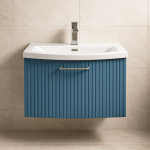 Bathroom 1 Drawer Wall Hung Curve Basin  Unit - Brockenhurst