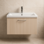 Bathroom 1 Drawer Wall Hung Mid Edge  Basin Unit - Brockenhurst