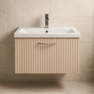 Bathroom 1 Drawer Wall Hung Mid Edge Basin Unit - Brockenhurst