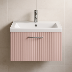 Bathroom 1 Drawer Wall Hung Rear Tap Basin Unit - Brockenhurst