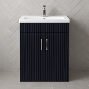 Freestanding Bathroom 2 Door Mid Edge Basin Unit - Brockenhurst