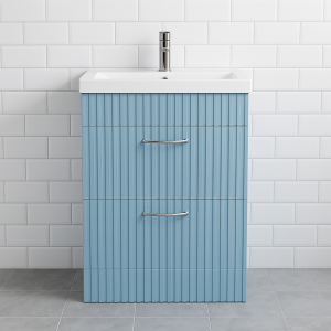Freestanding Bathroom 2 Drawer Mid Edge Basin Unit - Brockenhurst