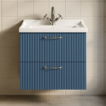 Bathroom 2 Drawer Wall Hung Traditional  Basin Unit - Brockenhurst