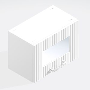 Kitchen  Glazed Bridging Wall Unit 360mm High - Brockenhurst