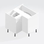 Kitchen  Drawerline (Dummy) Corner Carousel L-Shape Base Unit - Brockenhurst