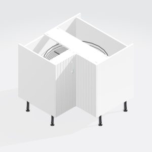 Kitchen  Highline Corner Carousel L-Shape Base Unit - Brockenhurst