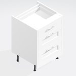 Kitchen 3 Drawer Base Unit - In Frame  Solid Wood