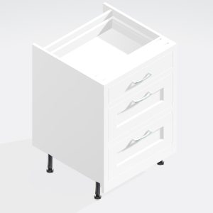 Kitchen 3 Drawer Base Unit - In Frame  Solid Wood