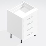 Kitchen 4 Drawer Base Unit - In Frame  Solid Wood