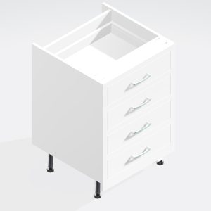 Kitchen 4 Drawer Base Unit - In Frame  Solid Wood