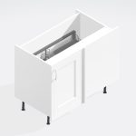 Kitchen Highline Corner Pull Out Straight  Base Unit - In Frame Solid Wood