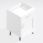 Kitchen Single Drawerline Base Unit - In  Frame Solid Wood