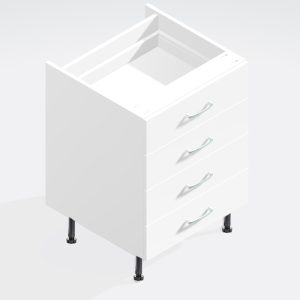 Kitchen  4 Drawer Base Unit - Meon Acrylic