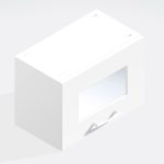 Kitchen  Glazed Bridging Wall Unit 360mm High - Meon Acrylic