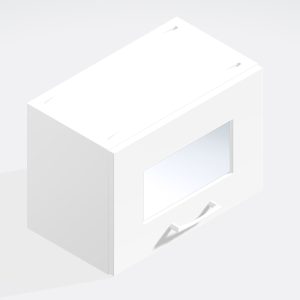 Kitchen  Glazed Bridging Wall Unit 360mm High - Meon Acrylic