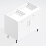Kitchen  Double Drawerline Base Unit - Meon Acrylic