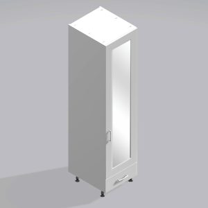 Bedroom Single Wardrobe Mirrored Door 1  Drawer - Meon