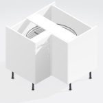 Kitchen  Drawerline (Dummy) Corner Carousel L-Shape Base Unit - Meon
