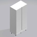 Bedroom Double Wardrobe Solid Door 1  Drawer - Selborne