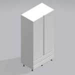 Bedroom Double Wardrobe Solid Door 2  Drawers - Selborne