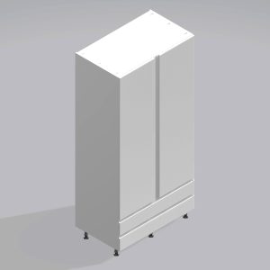 Bedroom Double Wardrobe Solid Door 2  Drawers - Selborne