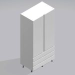 Bedroom Double Wardrobe Solid Door 3  Drawers - Selborne