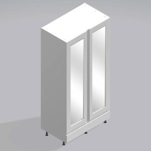 Bedroom Double Wardrobe Mirrored Door 1  Drawer - Selborne