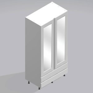 Bedroom Double Wardrobe Mirrored Door 2  Drawers - Selborne