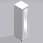 Bedroom Single Wardrobe Mirrored Door 1  Drawer - Selborne