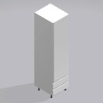 Bedroom Single Wardrobe Solid Door 2  Drawers - Selborne