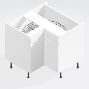 Kitchen  Drawerline (Dummy) Corner Carousel L-Shape Base Unit - Selborne