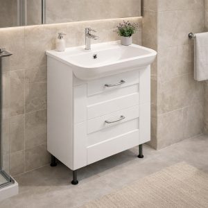 Bathroom  2 Drawer Semi Recessed Basin Unit - Express Oxford
