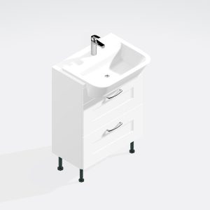 Bathroom 2 Drawer Semi Recessed Basin Unit - Express Oxford