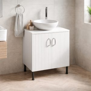 Bathroom Double Door Sit On Basin Unit -  Brockenhurst