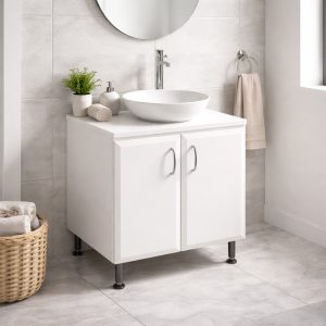Bathroom Double Door Sit On Basin Unit -  Hambledon