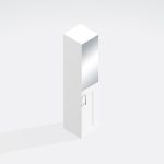 Bathroom  Wall Hung Mirrored Tall Unit Highline 1440mm High - Express Oxford