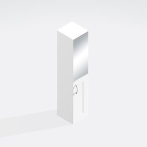 Bathroom Wall Hung Mirrored Tall Unit Highline 1440mm High - Express Oxford